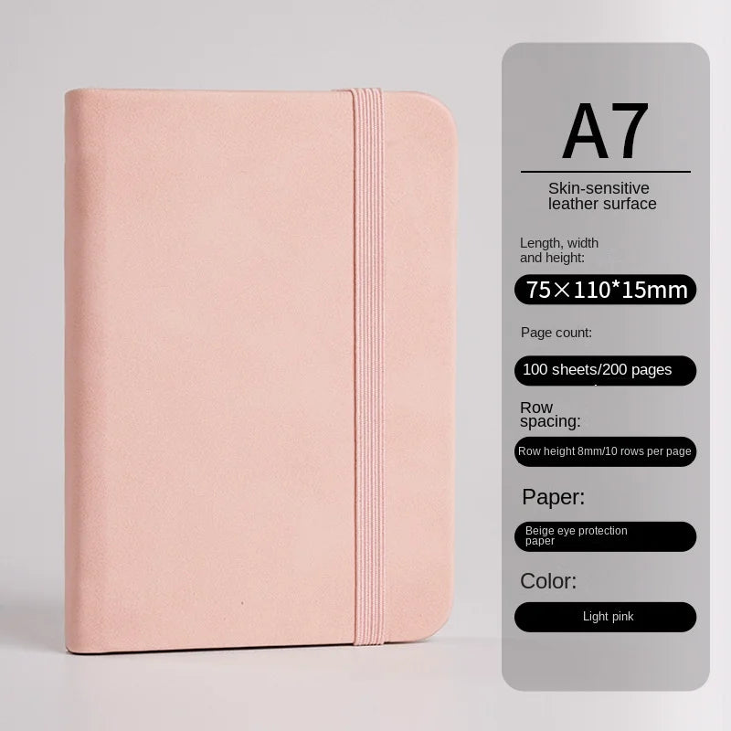 A7 Pocket Notebook Mini Portable Notepad Waterproof Cover Retro Journal Memo Book for Everyday Carry