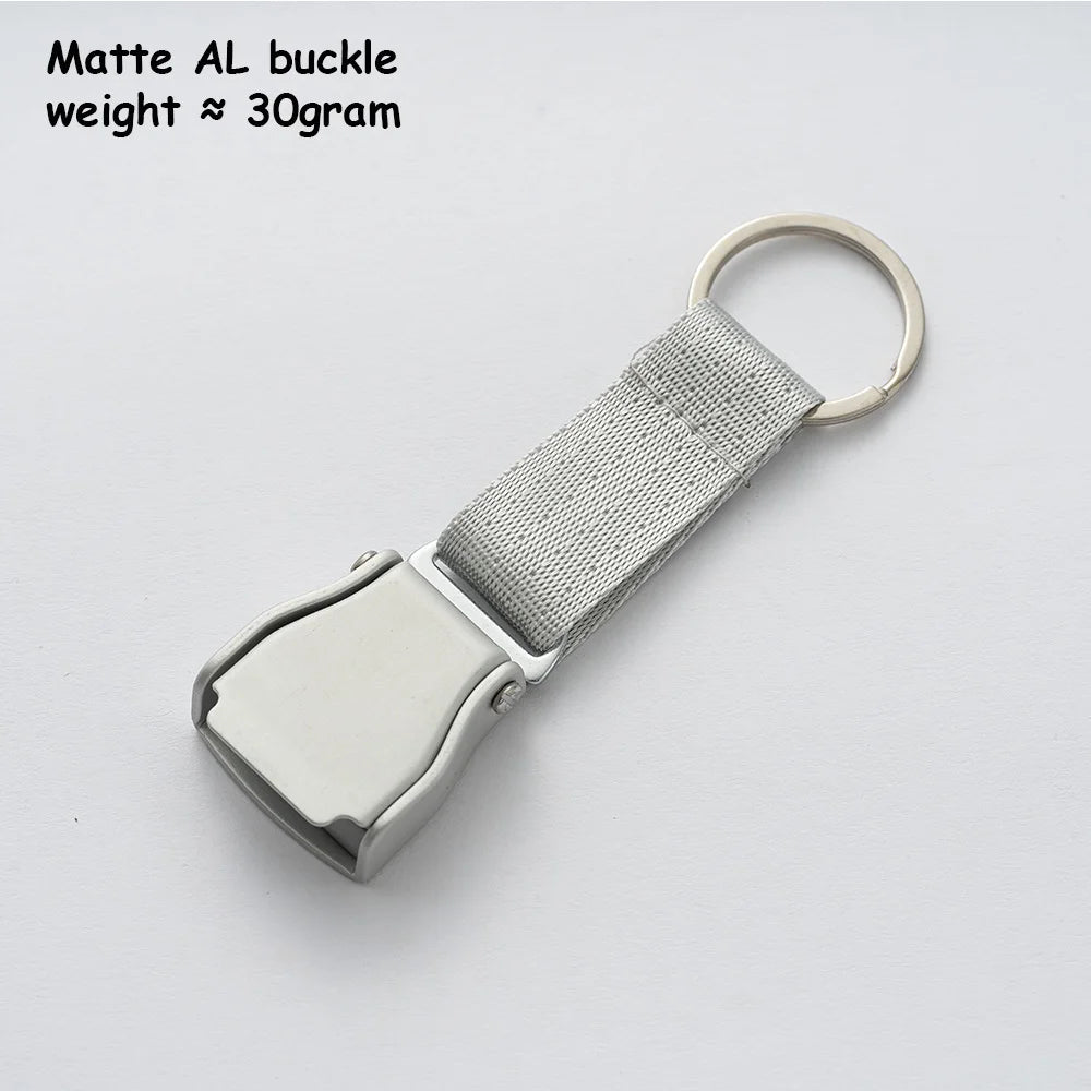 Aircraft Seat Belt Buckle Keychain Aviation Travel Bag Backpack Key Ring Pilot Gift Accessory Chain