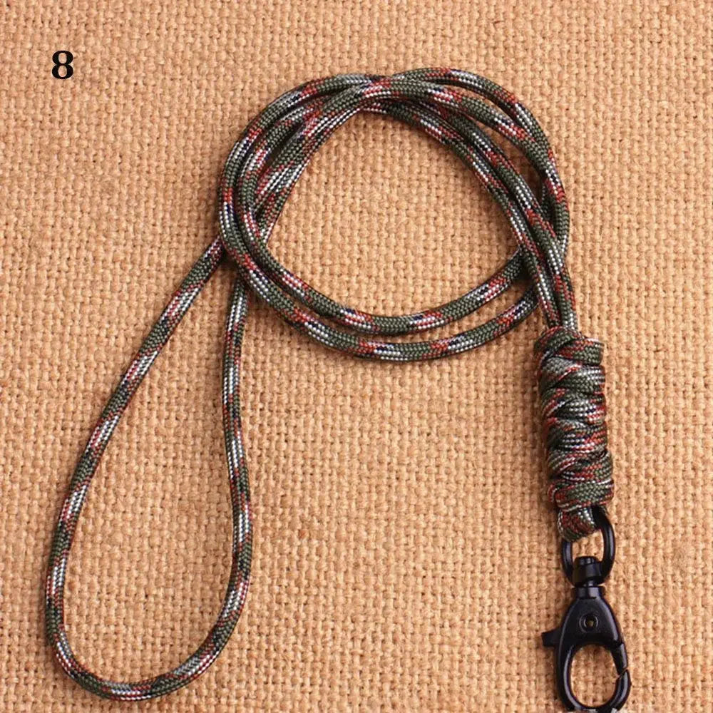 Paracord Survival Keychain with Rotatable Buckle Emergency Lanyard Backpack Key Ring Tool