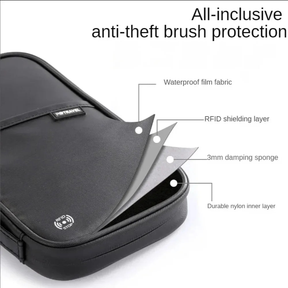 Family Travel Wallet Passport Holder Waterproof Document Organiser Card Ticket Storage Bag Case