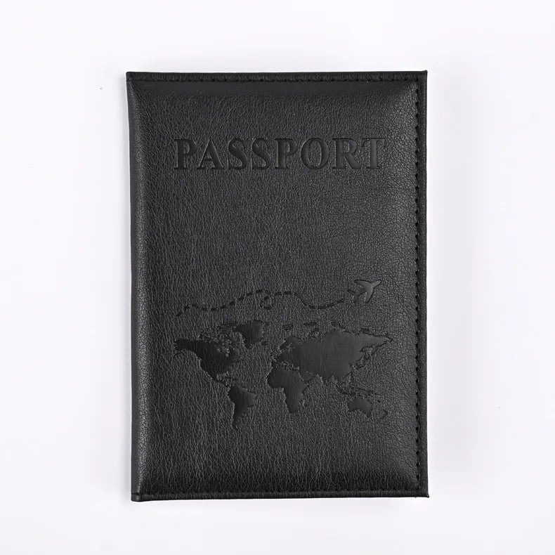 PU Passport Holder Travel Cover Wallet ID Credit Card Case Ticket Organiser Accessory Case