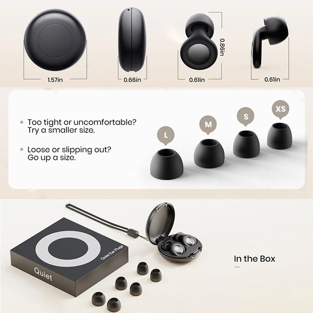 Silicone Earplugs for Sleep Noise Reduction and Soundproof Comfort for Travel Flights and Rest
