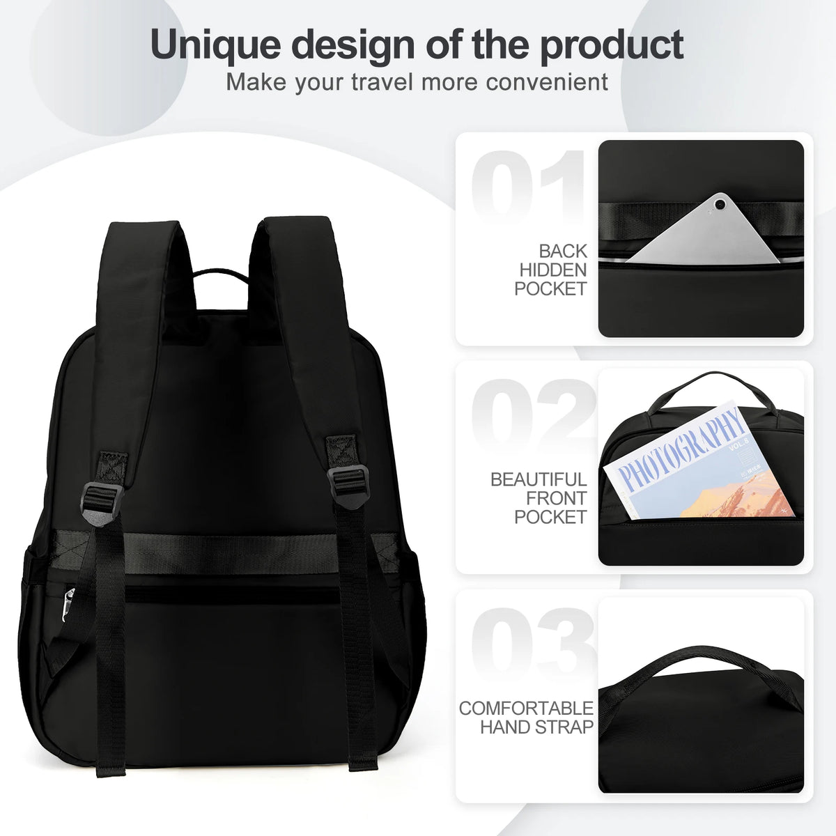 FEWCHOR 40x20x25 Cabin Backpack Airline Travel Laptop Bag Unisex