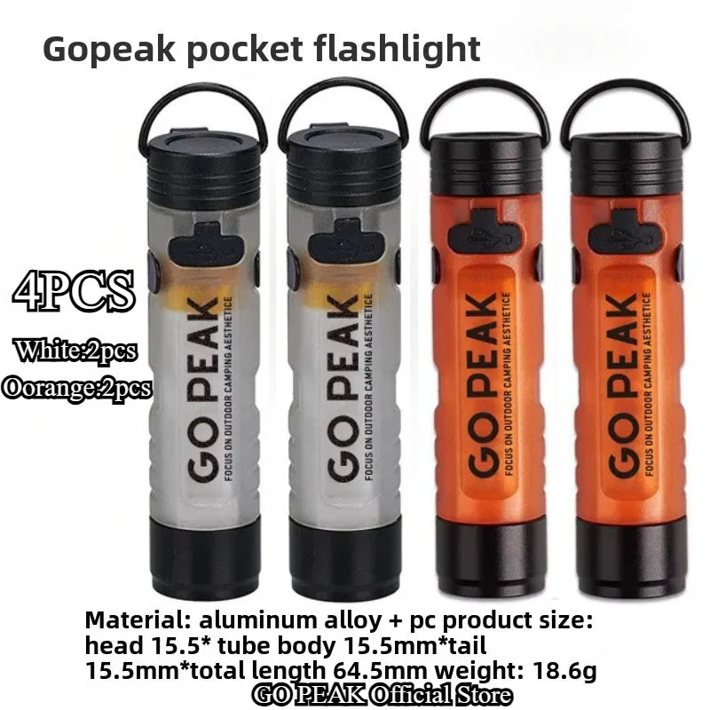 Pocket Mini LED Flashlight with Key Clip Portable Emergency Camping Hiking Outdoor Safety Light Torch