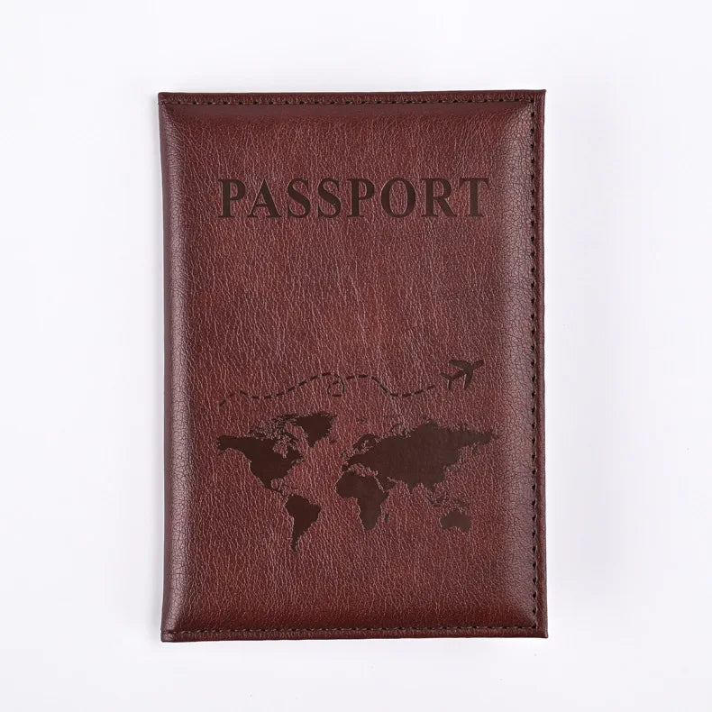 PU Passport Holder Travel Cover Wallet ID Credit Card Case Ticket Organiser Accessory Case