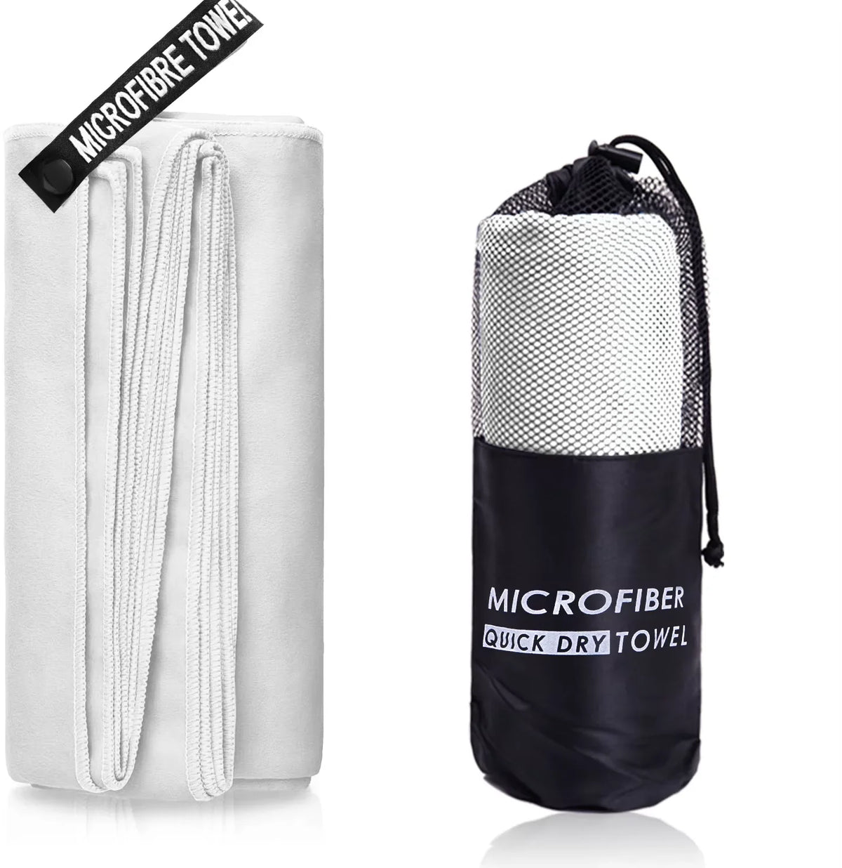 DUTRIEUX Microfiber Quick Dry Gym Towel Silver Ion Odour Free Absorbent