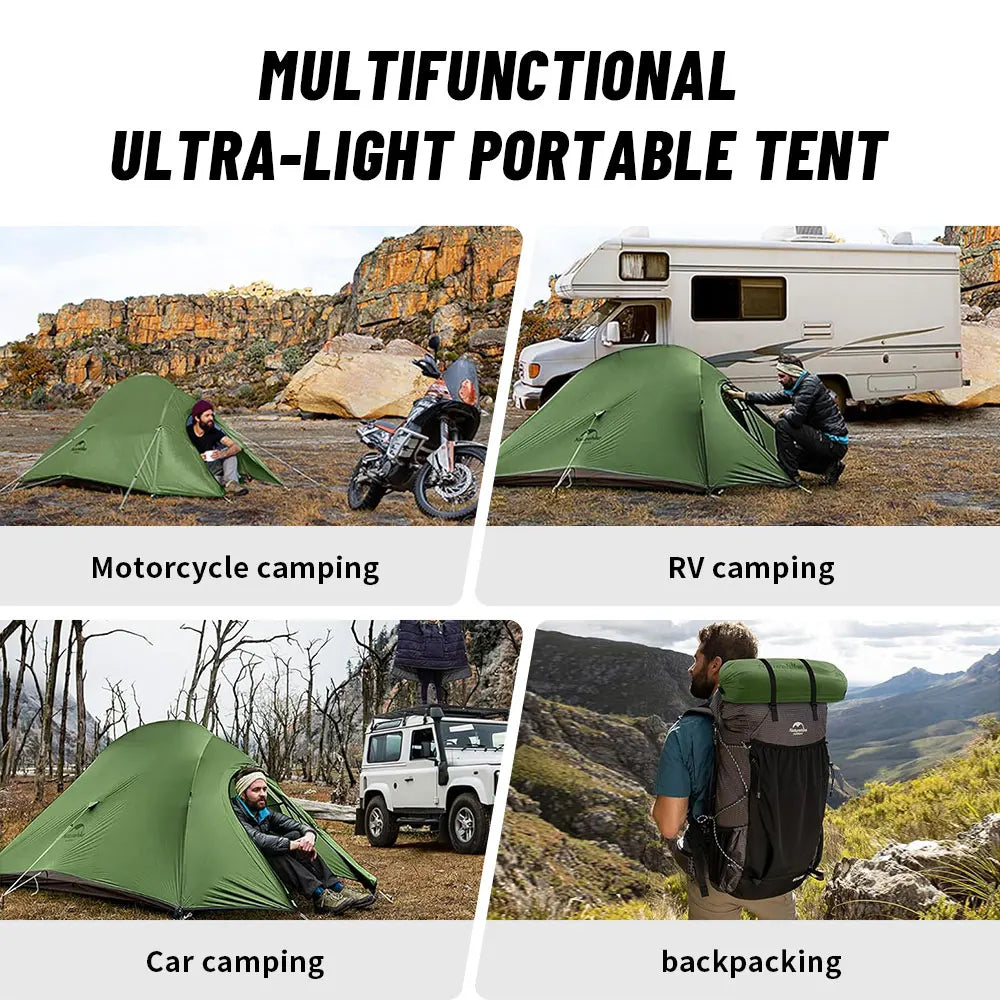 NATUREHIKE Cloud Up Ultralight 1 2 3 Person Waterproof Camping Hiking Backpacking Tent