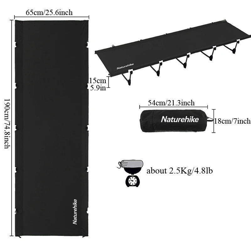 Folding Camping Bed Single Person Portable Easy Setup Outdoor Sleeping Cot 150kg Capacity