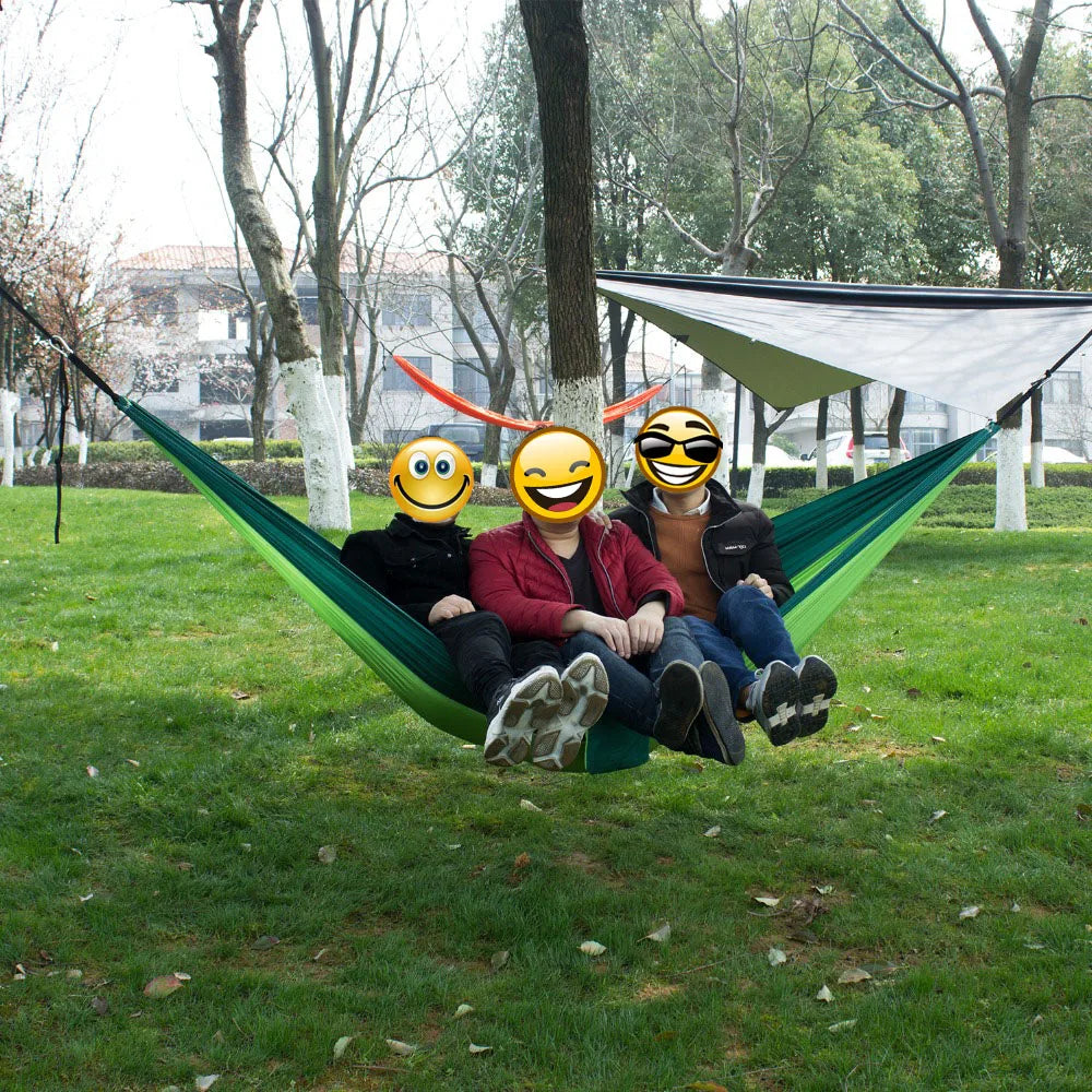 LEAFTOUR Portable Parachute Nylon Camping Hammock Single Double Outdoor Garden