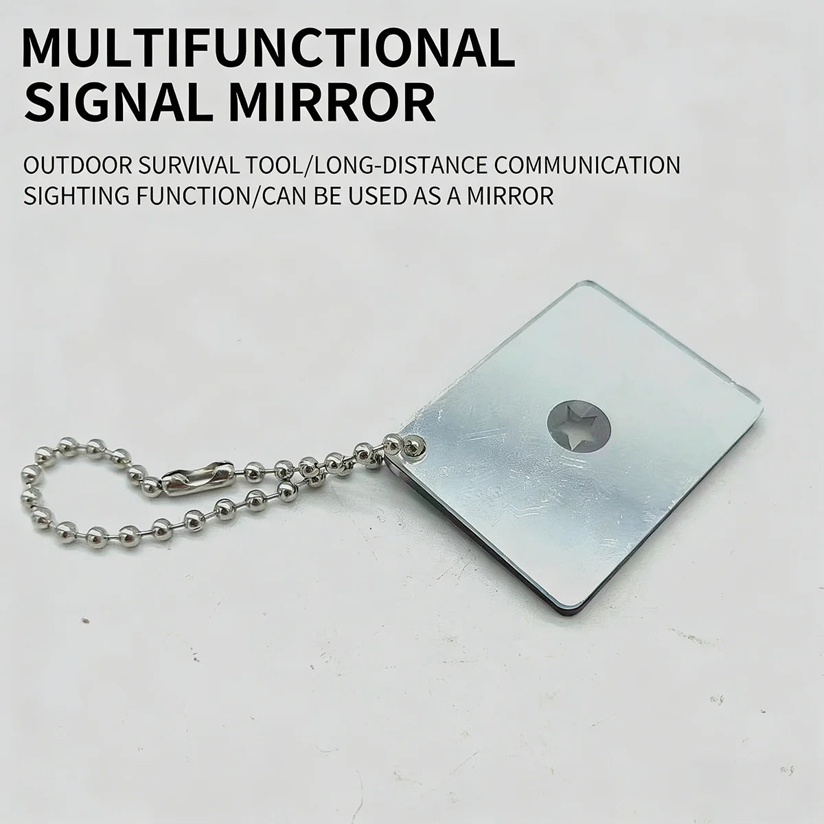 Multifunctional Emergency Signal Mirror Portable SOS Reflector for Camping Hiking Survival Rescue