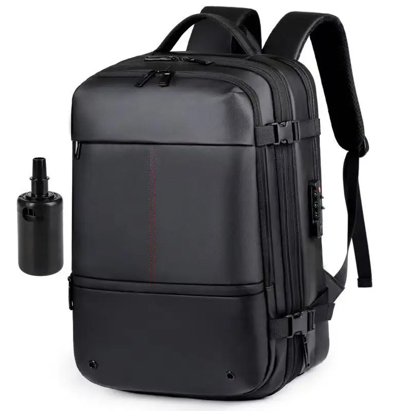 Vacuum Compression Laptop Backpack 17 Inch Expandable Travel Business School Hiking Bag