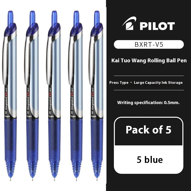 Retractable 0.5mm Gel Ink Pen with Precision Rollerball Tip Refillable Office School Writing Pen Set