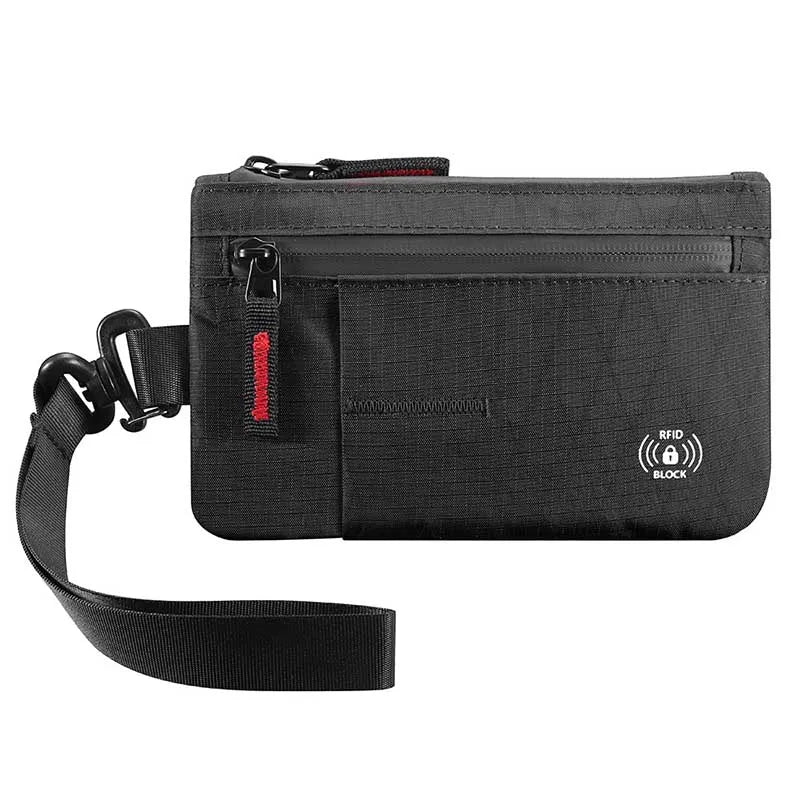 RFID Blocking Travel Neck Pouch Anti-Theft Passport Holder Document Wallet Card Organiser for Travel