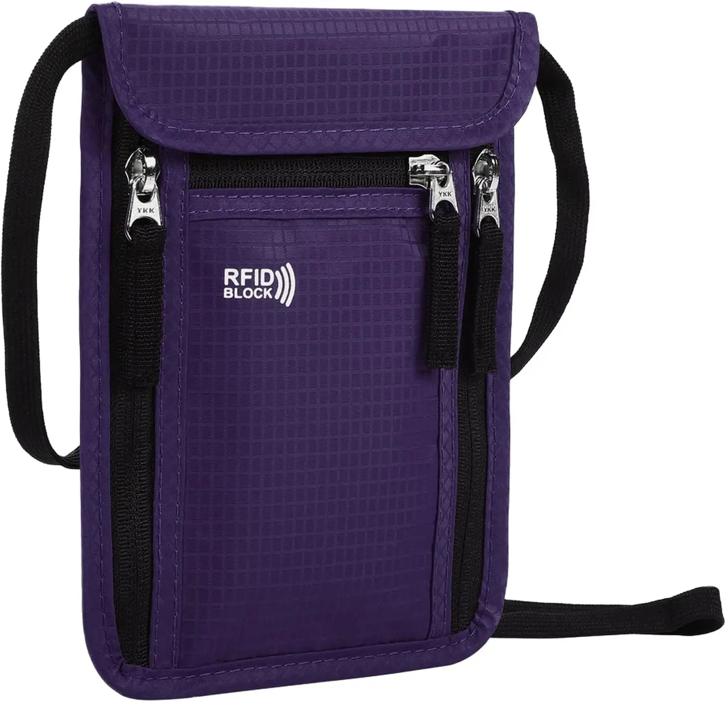 RFID Blocking Travel Neck Wallet Passport Holder Organiser Pouch Secure Document Bag Case