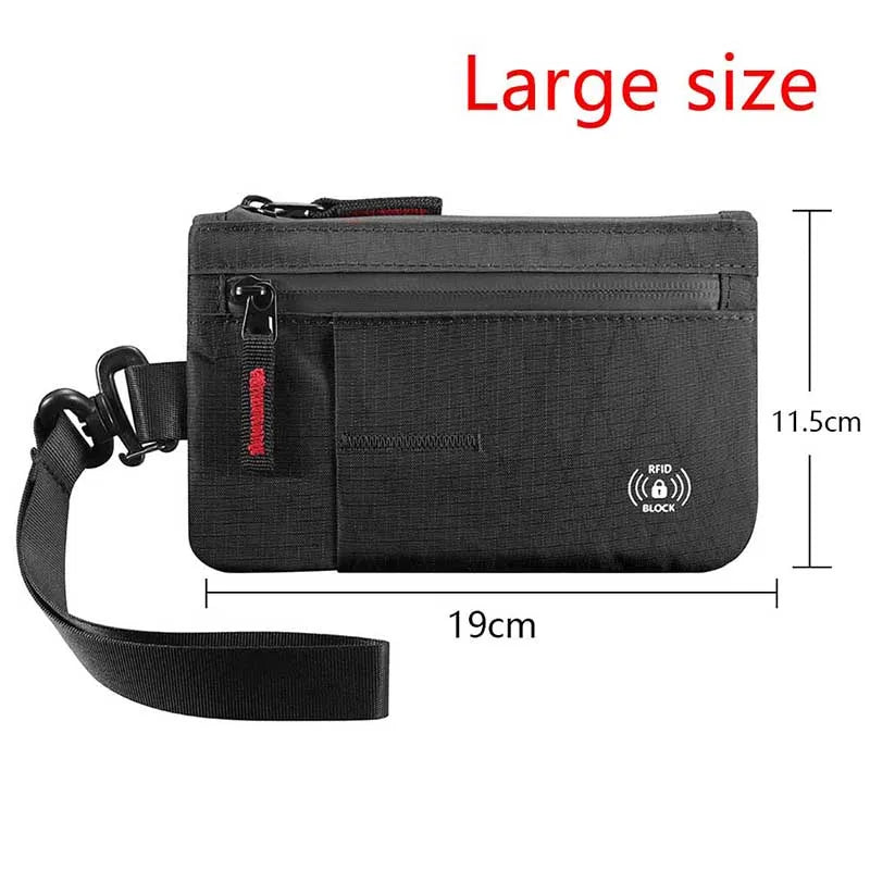 RFID Blocking Travel Neck Pouch Anti-Theft Passport Holder Document Wallet Card Organiser for Travel