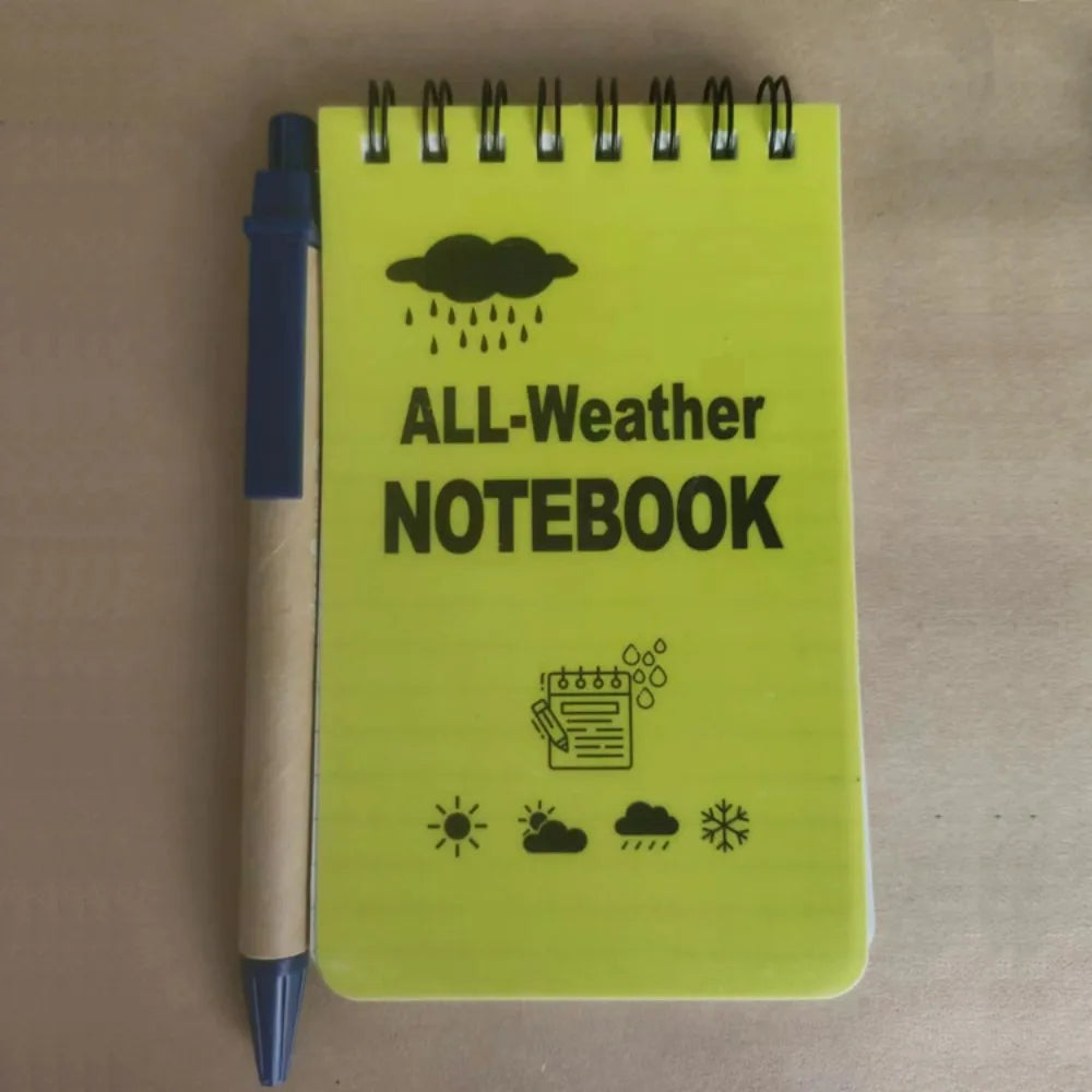 Waterproof Tactical Pocket Notebook Spiral Memo Pad Lined Pages Cockpit Outdoor Office School Journal