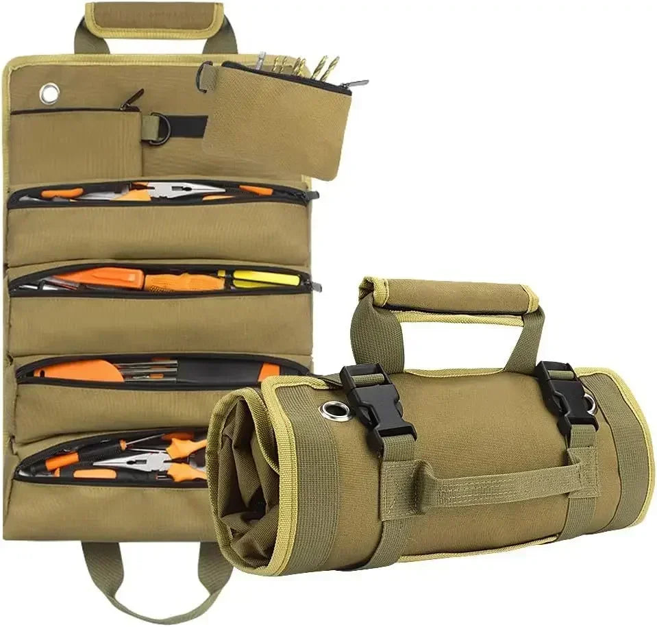 GIOIO Multi Purpose Tool Bag Roll Up Multi Pocket Hardware Organizer Pouch Nylon