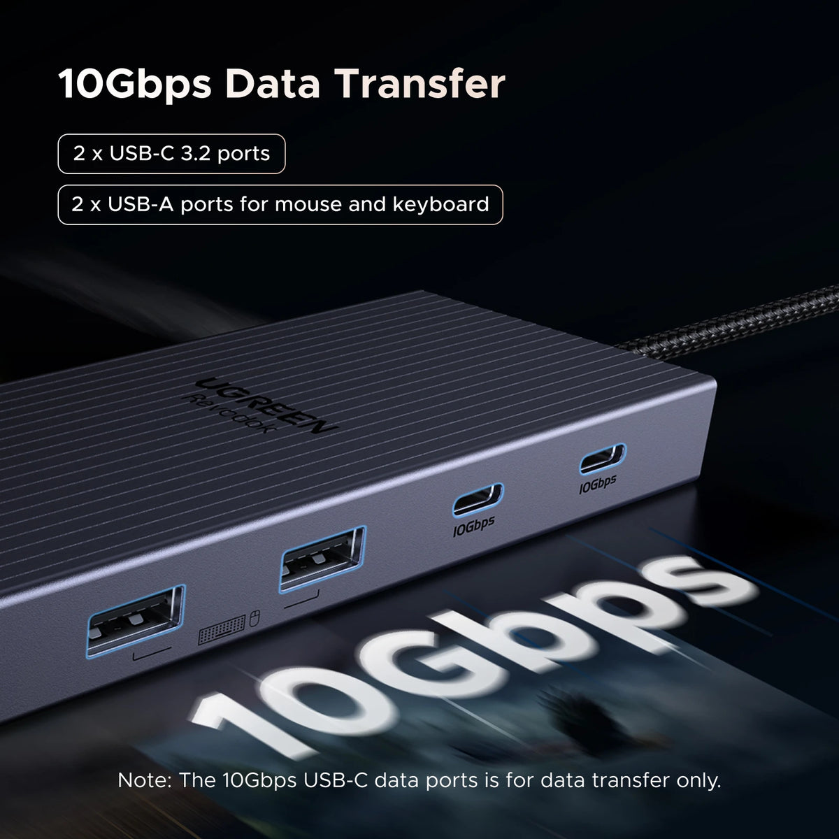 12 in 1 USB C Hub Docking Station 4K HDMI DP 100W PD RJ45 SD for MacBook Dell HP Laptop Docking