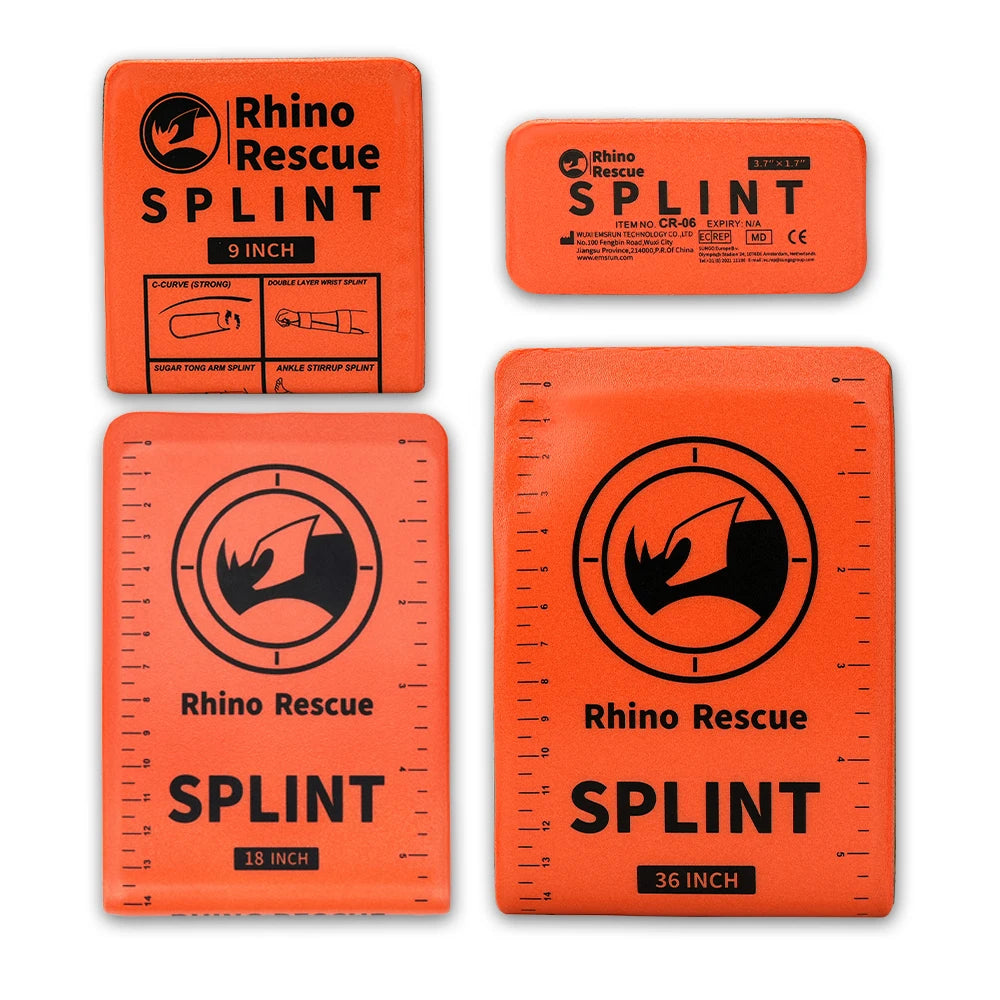 RHINO RESCUE Splint Kit Reusable Tactical First Aid Immobilisation Set, Combat, Medical Kit