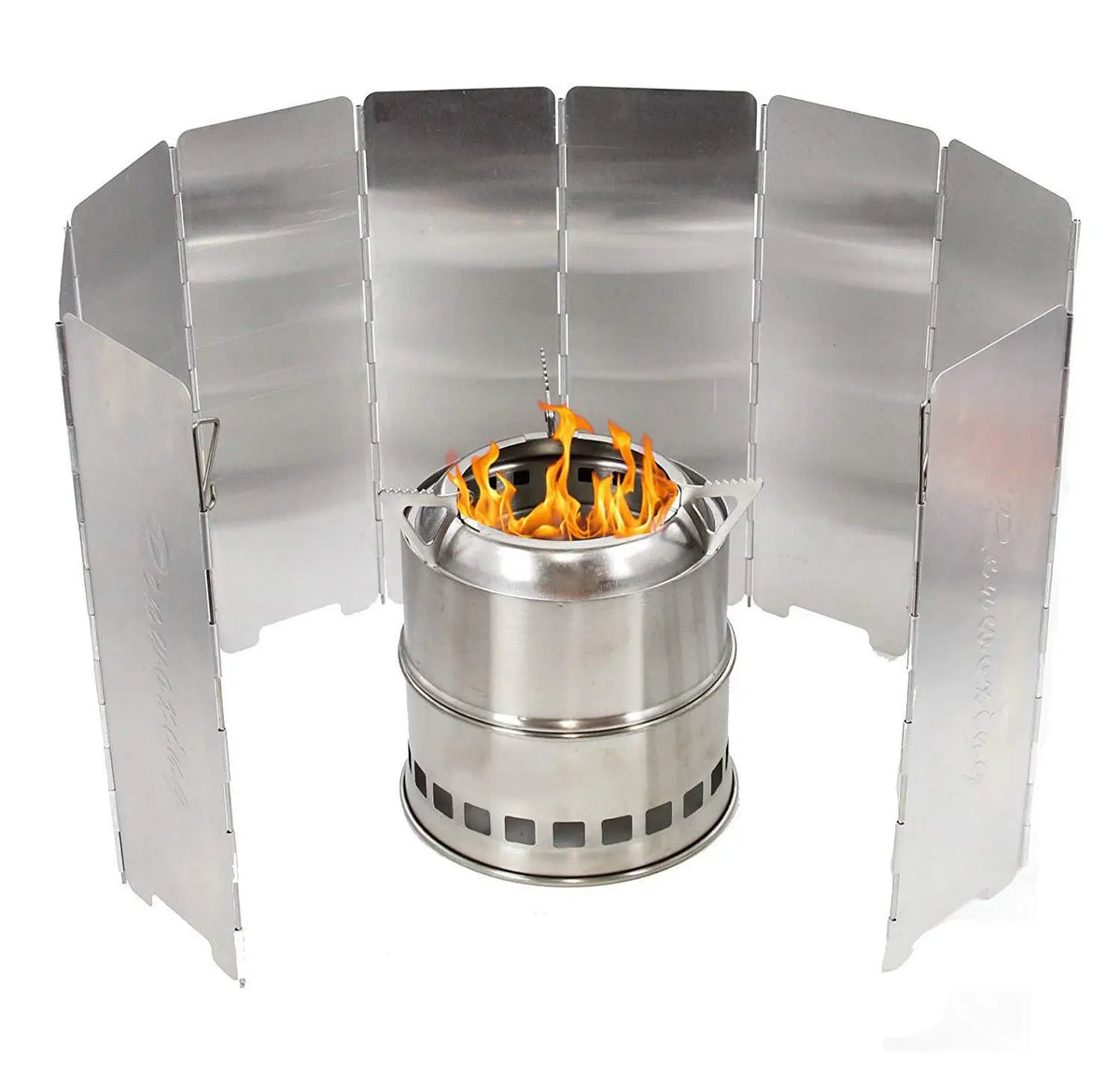 Folding Aluminium Camping Stove Wind Shield Windproof Screen for Outdoor Cooking 8, 9, 10 Plate