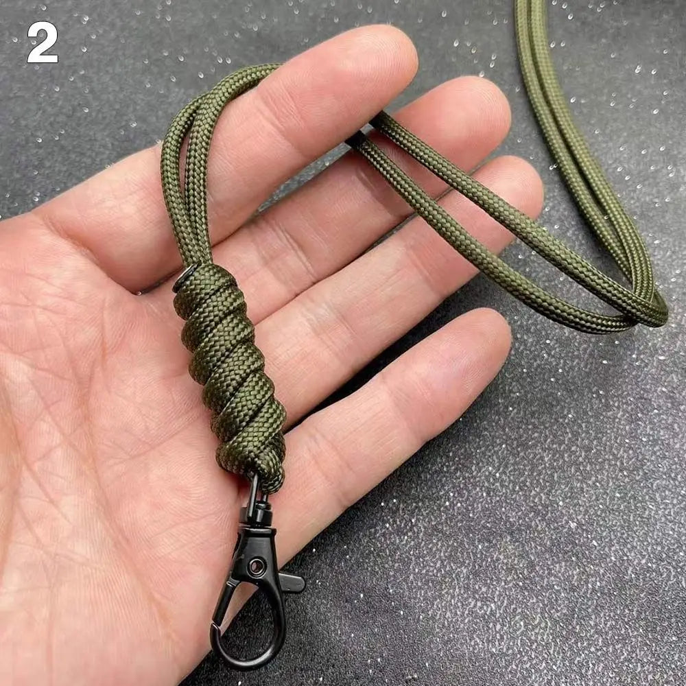 Paracord Survival Keychain with Rotatable Buckle Emergency Lanyard Backpack Key Ring Tool