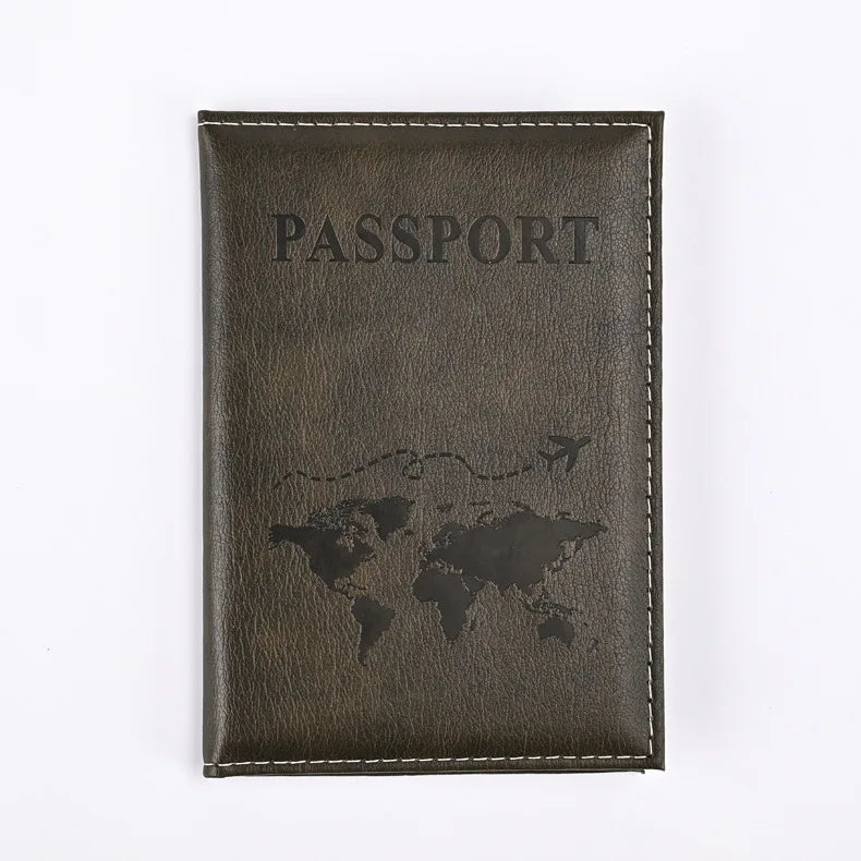 PU Passport Holder Travel Cover Wallet ID Credit Card Case Ticket Organiser Accessory Case