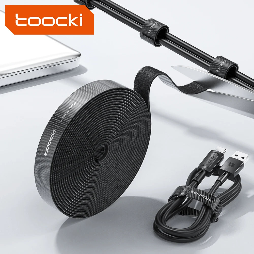 TOOCKI Cable Organiser Wire Winder, USB Cord Management Ties for Travel