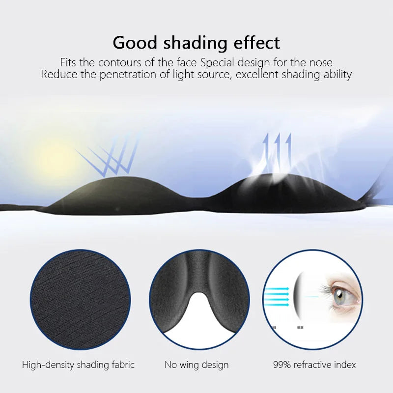 3D Sleeping Mask Light Blocking Eye Mask for Travel Flights Naps and Comfortable Rest