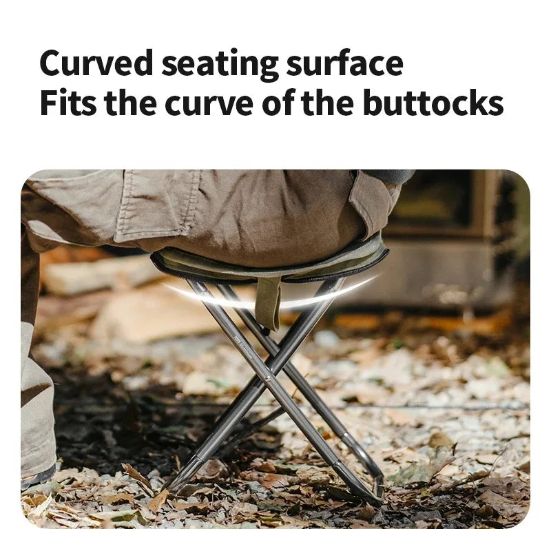 NATUREHIKE 2024 Ultralight Portable Camping Chair Aluminium Foldable Travel Seat 180kg Load