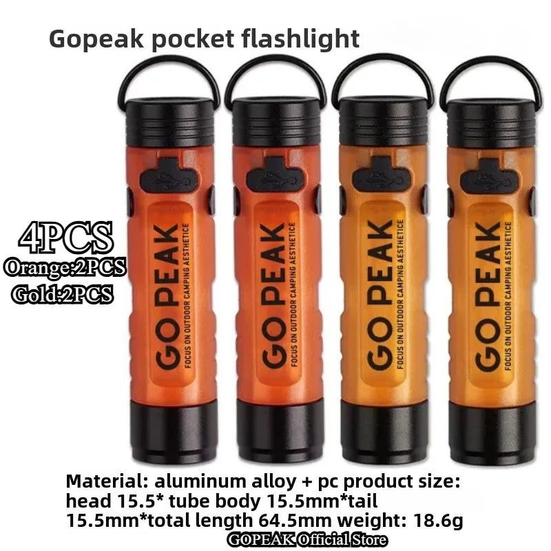 Pocket Mini LED Flashlight with Key Clip Portable Emergency Camping Hiking Outdoor Safety Light Torch