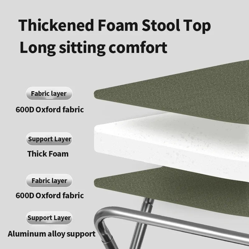 NATUREHIKE 2024 Ultralight Portable Camping Chair Aluminium Foldable Travel Seat 180kg Load