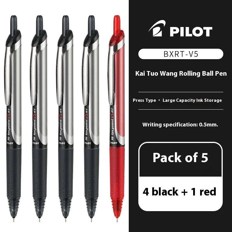Retractable 0.5mm Gel Ink Pen with Precision Rollerball Tip Refillable Office School Writing Pen Set