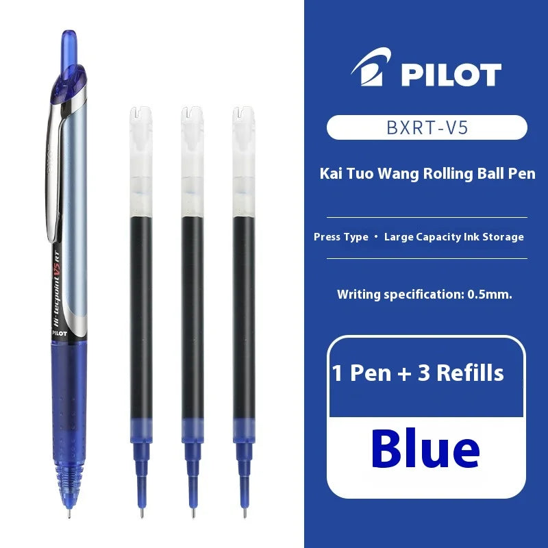 Retractable 0.5mm Gel Ink Pen with Precision Rollerball Tip Refillable Office School Writing Pen Set