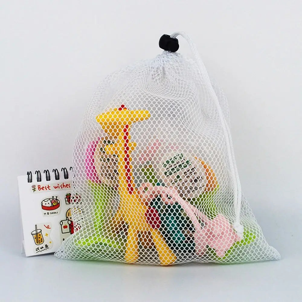Breathable Nylon Mesh Drawstring Storage Pouch for Travel Laundry and Multi Purpose Organisation