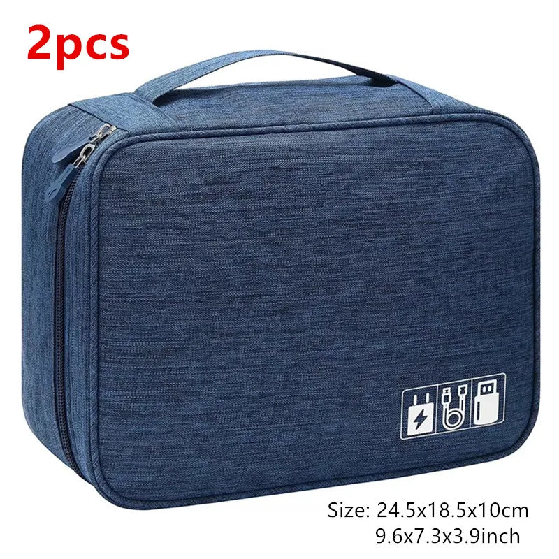Travel Cable Organiser Bag, Portable Digital Storage Pouch for Gadgets and Electronic Devices