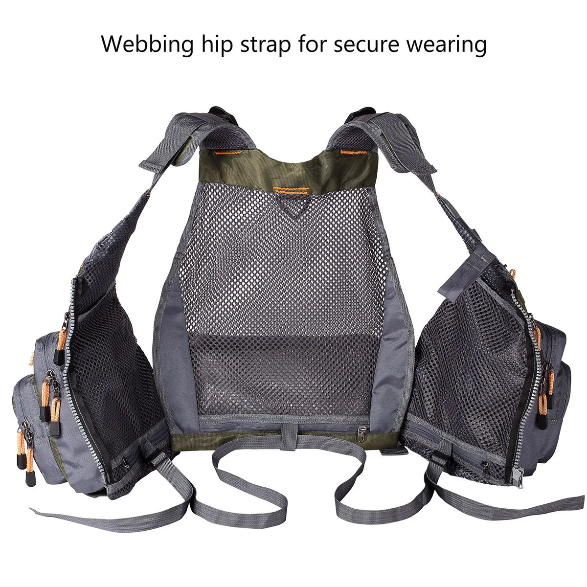 BASSDASH Breathable Backcountry Flying Survival Fishing Vest Adjustable Outdoor