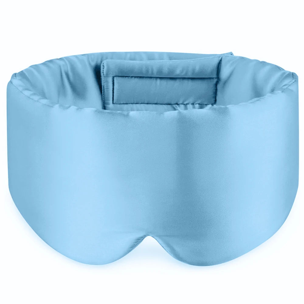 100% Mulberry Silk Sleep Mask Soft Padded Blackout Eyemask Travel Sleeping Aid Light Blocking