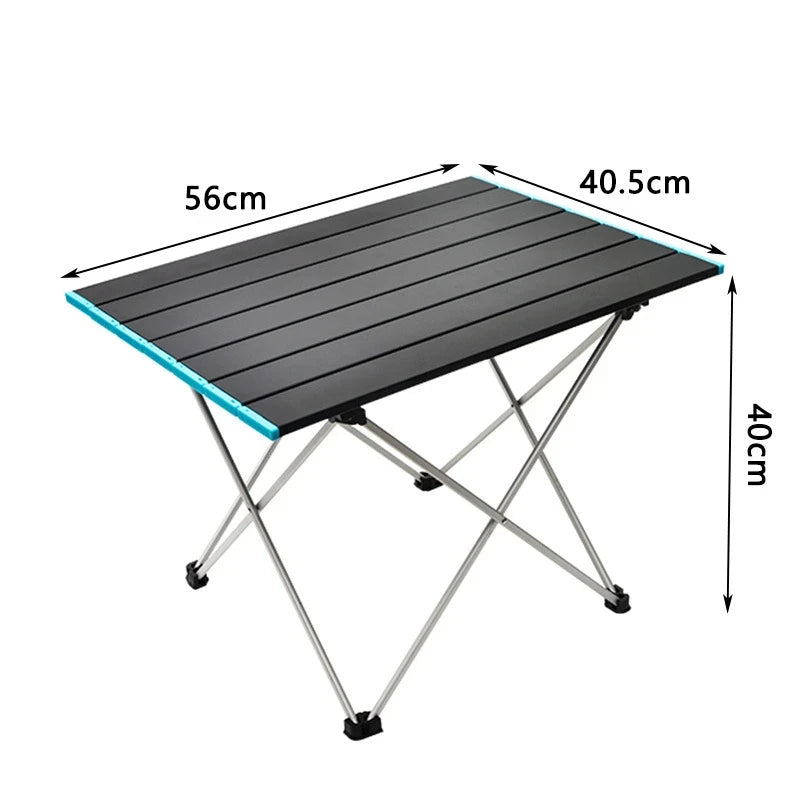 AZULBLANCO Ultralight Folding Camping Table Aluminium Outdoor Picnic BBQ Desk
