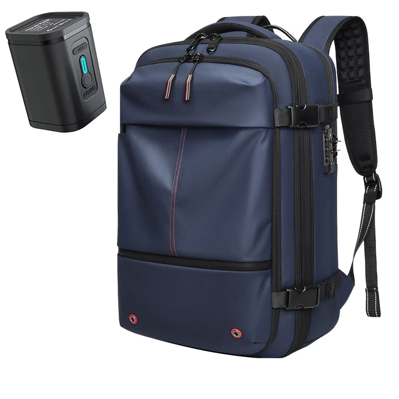 Vacuum Compression Laptop Backpack 17 Inch Expandable Travel Business School Hiking Bag