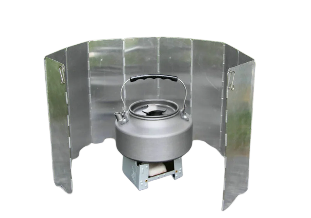 Folding Aluminium Camping Stove Wind Shield Windproof Screen for Outdoor Cooking 8, 9, 10 Plate