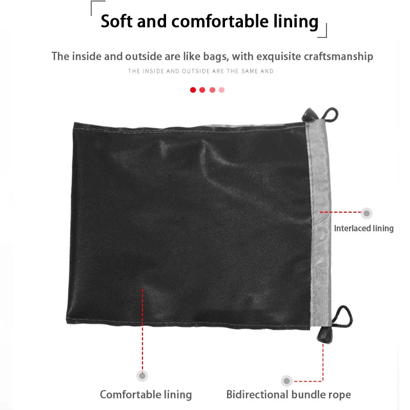 Waterproof Drawstring Storage Pouch 18x24cm Earphone Cable Bag Travel