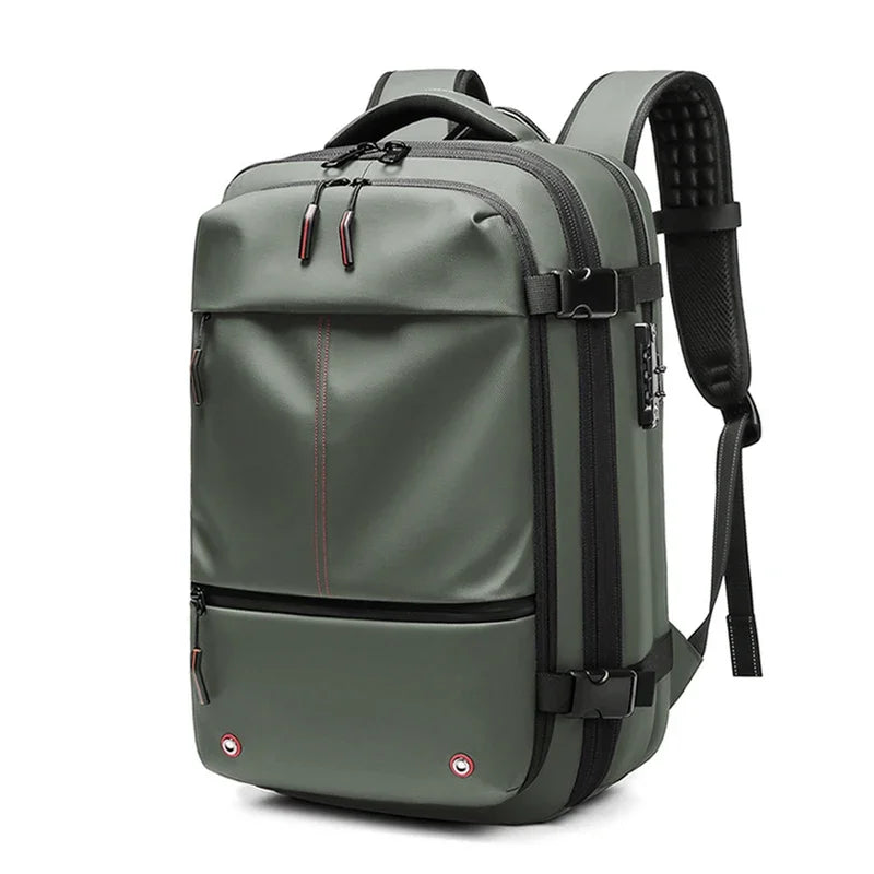 Vacuum Compression Laptop Backpack 17 Inch Expandable Travel Business School Hiking Bag