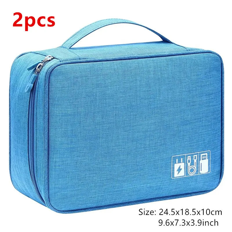 Travel Cable Organiser Bag, Portable Digital Storage Pouch for Gadgets and Electronic Devices