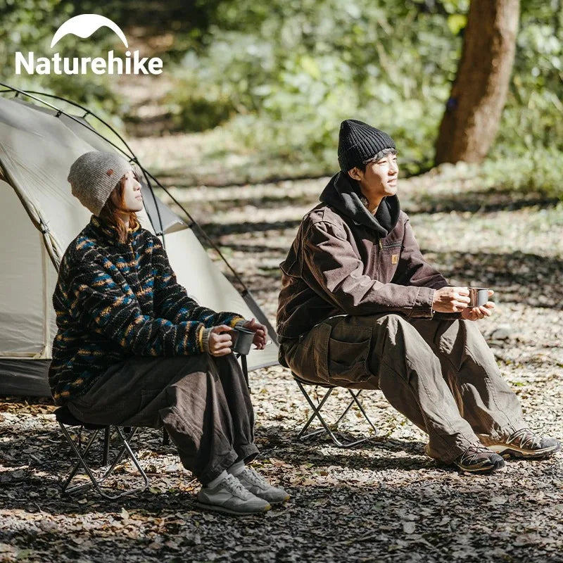 NATUREHIKE 2024 Ultralight Portable Camping Chair Aluminium Foldable Travel Seat 180kg Load
