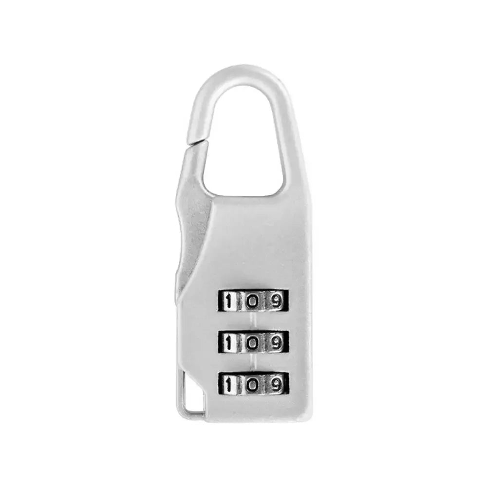 Mini 3 Digit Dial Resettable Travel Luggage Lock Suitcase Backpack Padlock Secure