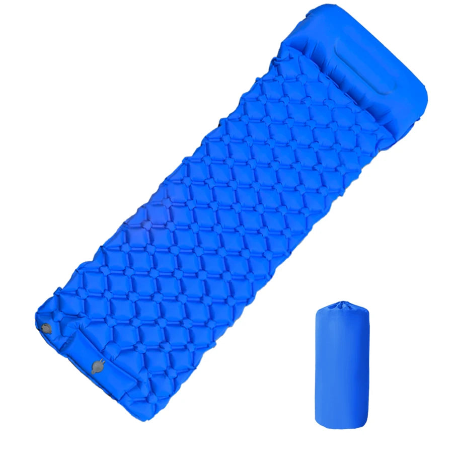 Ultralight Inflatable Camping Sleeping Pad with Built In Pump and Pillow Hiking Air Mattress Bed