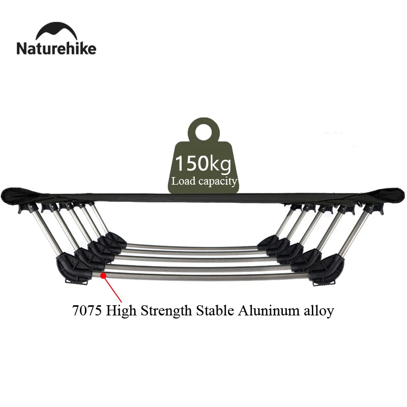 Folding Camping Bed Single Person Portable Easy Setup Outdoor Sleeping Cot 150kg Capacity