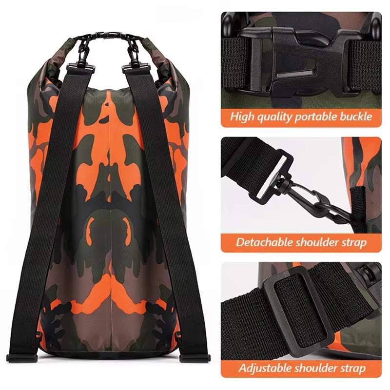 SCIONE Waterproof PVC Dry Bag Backpack 10L 15L 20L 30L