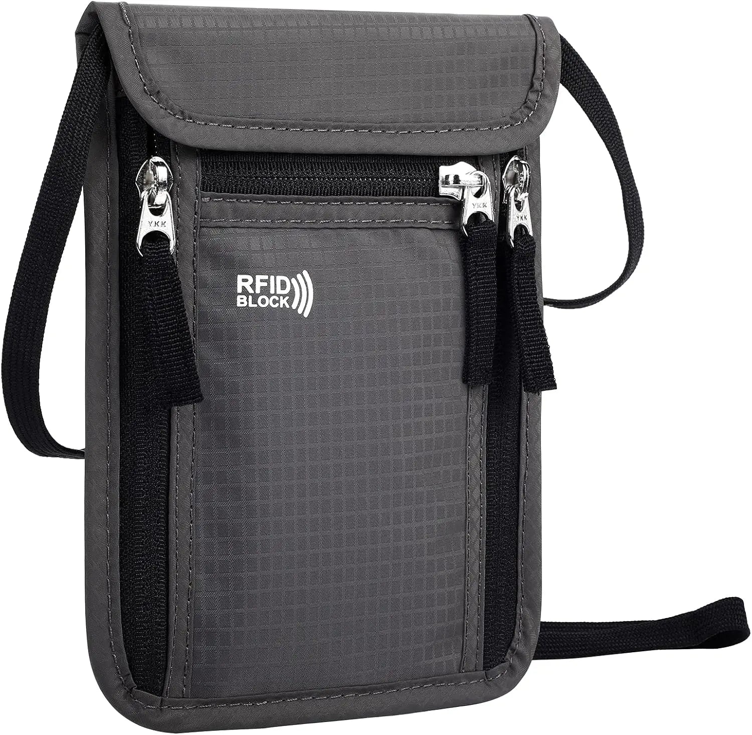 RFID Blocking Travel Neck Wallet Passport Holder Organiser Pouch Secure Document Bag Case
