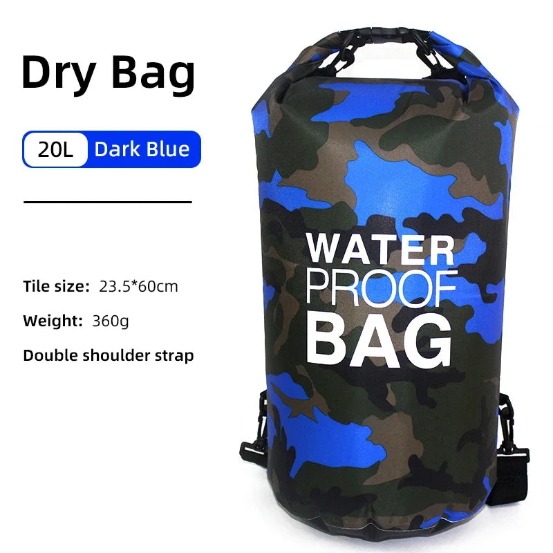 SCIONE Waterproof PVC Dry Bag Backpack 10L 15L 20L 30L